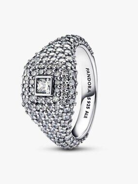 Pandora Pav�� Square Cocktail Ring